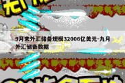 9月末外汇储备规模32006亿美元-九月外汇储备数据