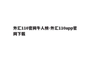 外汇110官网牛人榜-外汇110app官网下载