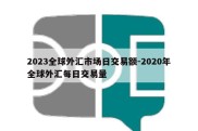 2023全球外汇市场日交易额-2020年全球外汇每日交易量