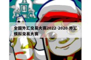 全国外汇交易大赛2022-2020 外汇模拟交易大赛