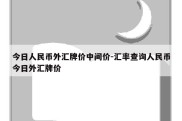 今日人民币外汇牌价中间价-汇率查询人民币今日外汇牌价