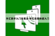 外汇新手入门交易法-外汇交易快速入门