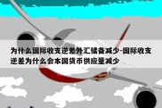 为什么国际收支逆差外汇储备减少-国际收支逆差为什么会本国货币供应量减少