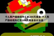 个人账户接收境外汇款200万美金-个人账户接收境外汇款200万美金会计分录