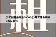 外汇储备最高是30000亿-外汇储备突破3万亿美元