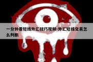 一分钟看短线外汇技巧视频-外汇短线交易怎么判断