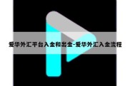 爱华外汇平台入金和出金-爱华外汇入金流程