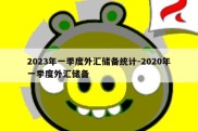 2023年一季度外汇储备统计-2020年一季度外汇储备