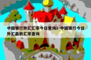 中国银行外汇汇率今日查询1-中国银行今日外汇最新汇率查询