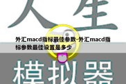 外汇macd指标最佳参数-外汇macd指标参数最佳设置是多少