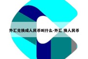 外汇兑换成人民币叫什么-外汇 换人民币