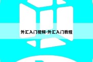 外汇入门视频-外汇入门教程