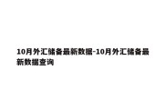 10月外汇储备最新数据-10月外汇储备最新数据查询