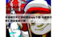 中国银行外汇即时牌价app下载-中国银行外汇牌价官网下载