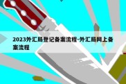 2023外汇局登记备案流程-外汇局网上备案流程