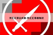 外汇汇率公式表-外汇汇率表知识