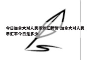 今日加拿大对人民币外汇牌价-加拿大对人民币汇率今日是多少