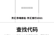 外汇市场排名-外汇排行2021