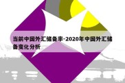 当前中国外汇储备率-2020年中国外汇储备变化分析