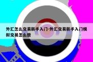 外汇怎么交易新手入门-外汇交易新手入门模拟交易怎么偿