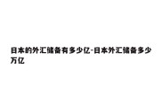 日本的外汇储备有多少亿-日本外汇储备多少万亿