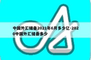 中国外汇储备2021年6月多少亿-2020中国外汇储备多少