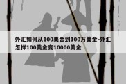 外汇如何从100美金到100万美金-外汇怎样100美金变10000美金