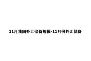 11月我国外汇储备规模-11月份外汇储备