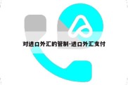 对进口外汇的管制-进口外汇支付