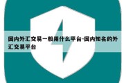 国内外汇交易一般用什么平台-国内知名的外汇交易平台