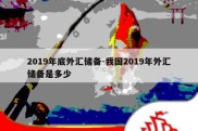 2019年底外汇储备-我国2019年外汇储备是多少