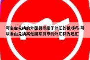 可自由兑换的外国货币属于外汇的范畴吗-可以自由兑换其他国家货币的外汇称为现汇