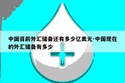 中国目前外汇储备还有多少亿美元-中国现在的外汇储备有多少