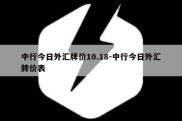 中行今日外汇牌价10.18-中行今日外汇牌价表