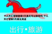 个人外汇管制额度5万美元可以取现吗-个人外汇管制5万美元用途