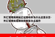 外汇管理局网站已延期收款为什么还显示否-外汇管理局延期收款申报怎么操作