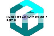 2022外汇储备人民币占比-外汇储备 人民币汇率