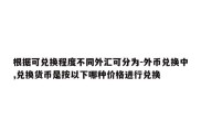 根据可兑换程度不同外汇可分为-外币兑换中,兑换货币是按以下哪种价格进行兑换