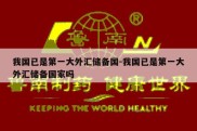 我国已是第一大外汇储备国-我国已是第一大外汇储备国家吗