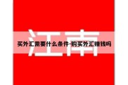 买外汇需要什么条件-购买外汇赚钱吗