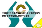 中国银行外汇牌价查询今日价格北京明天天气预报-中国银行外汇牌价今日查看