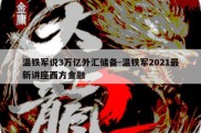 温铁军说3万亿外汇储备-温铁军2021最新讲座西方金融