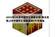 2022年8月末中国外汇储备余额-美元走弱,8月中国外汇储备连续5个月增加