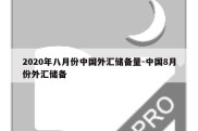 2020年八月份中国外汇储备量-中国8月份外汇储备