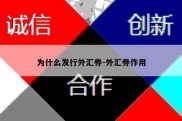 为什么发行外汇券-外汇券作用