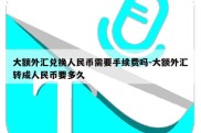 大额外汇兑换人民币需要手续费吗-大额外汇转成人民币要多久