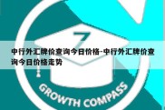 中行外汇牌价查询今日价格-中行外汇牌价查询今日价格走势