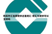 购买外汇选择现钞还是现汇-现汇与现钞可以互转吗