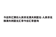 今日外汇牌价人民币兑澳大利亚元-人民币兑换澳大利亚元汇率今日汇率查询