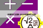 中国外汇总额-2020中国外汇占款